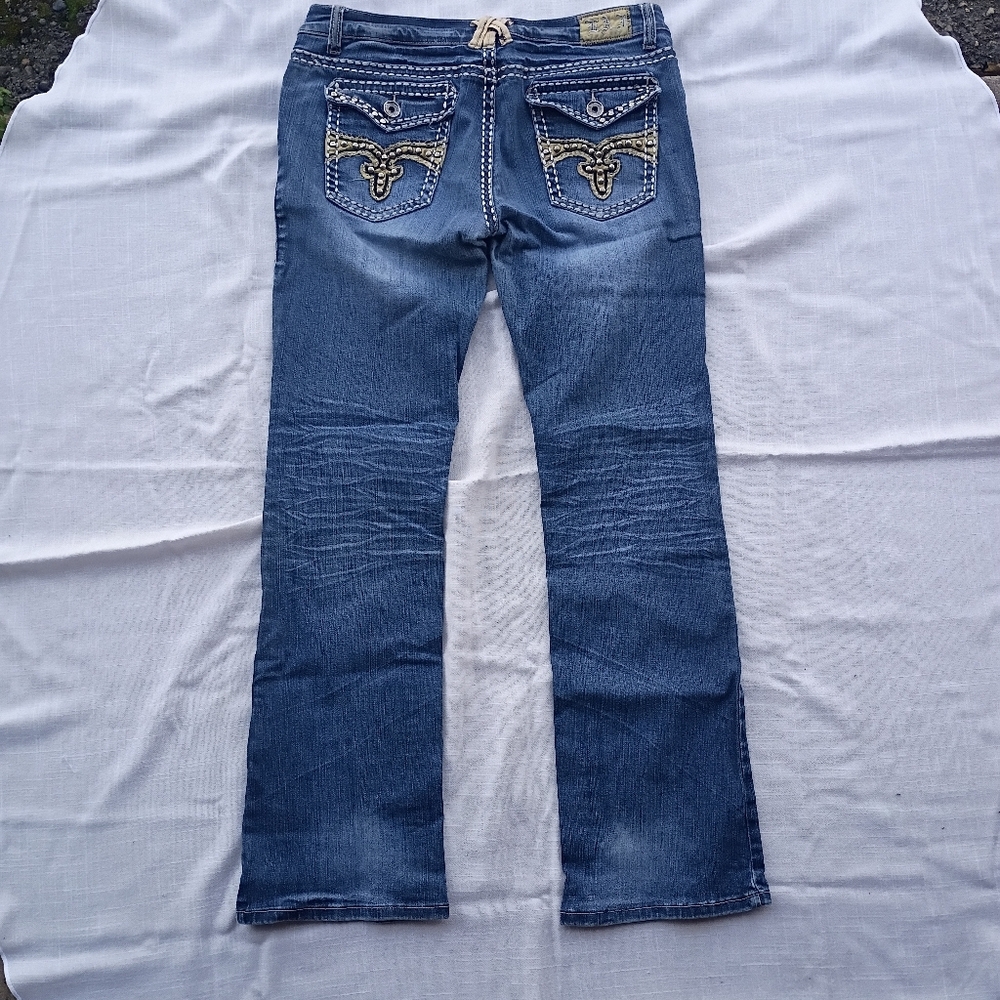 L.A. Idol Jeans Size 13 Bootcut Studded Western Pocket Y2K​ - Picture 4 of 12